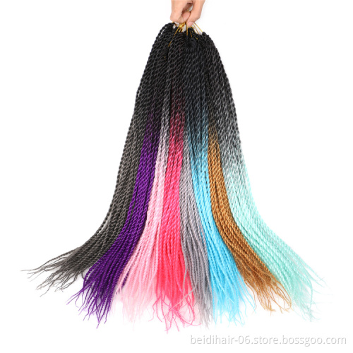 20roots 24inch Medium Braids Senegal Twists Hair Senegalese Braids Ombre Color